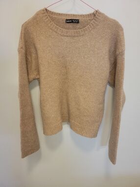 SHEIN Beige Crewneck Sweater
